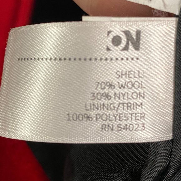 Old Navy Women's Size Small Red‎ Button Up Wool Long Sleeve Pea Coat Jacket - Picture 6 of 15